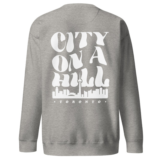 City on a Hill Grey Unisex Premium Sweatshirt